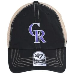 '47 BRAND Colorado Rockies Trawler 47 Mesh Clean Up Snapback Baseball Cap