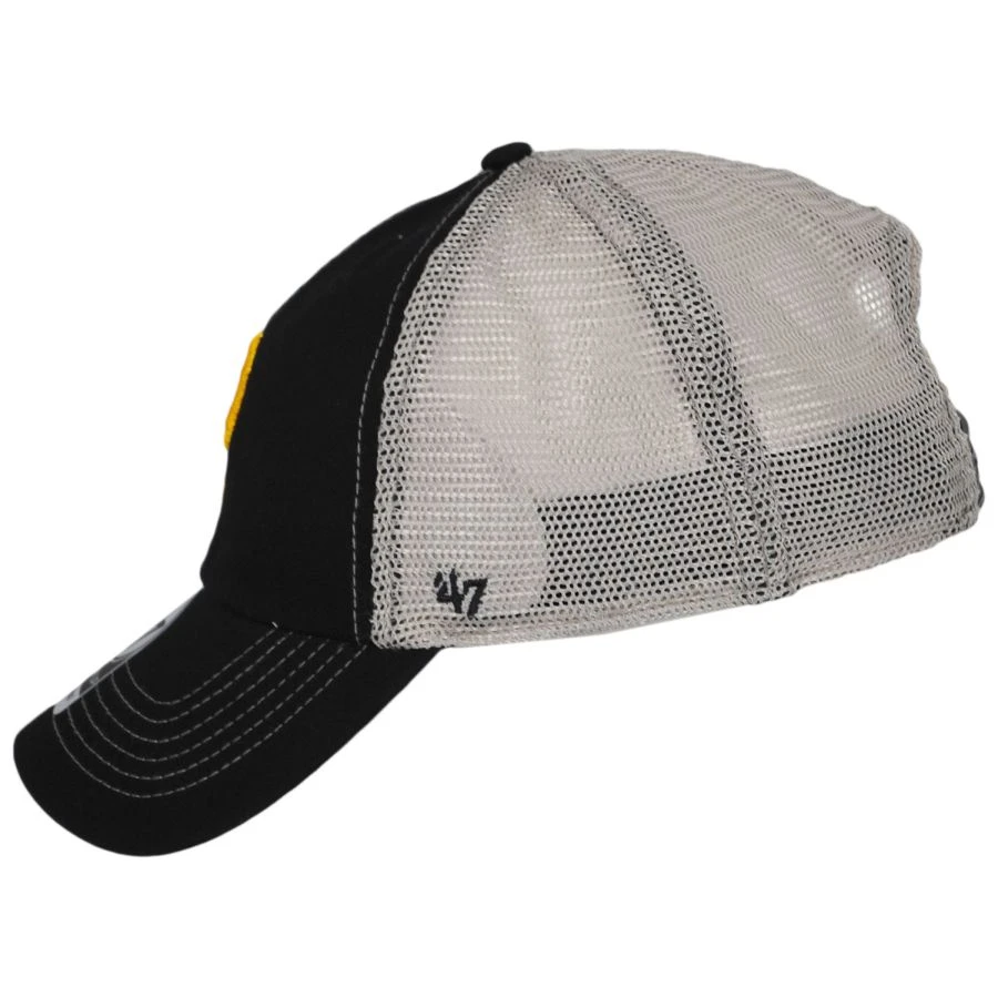 '47 BRAND Pittsburgh Pirates Trawler 47 Mesh Clean Up Snapback Baseball Cap 4 '47 BRAND Pittsburgh Pirates Trawler 47 Mesh Clean Up Snapback Baseball Cap - Image 2