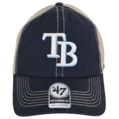 '47 BRAND Tampa Bay Rays Trawler 47 Mesh Clean Up Snapback Baseball Cap