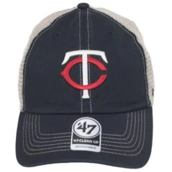 '47 BRAND Minnesota Twins Trawler 47 Mesh Clean Up Snapback Baseball Cap