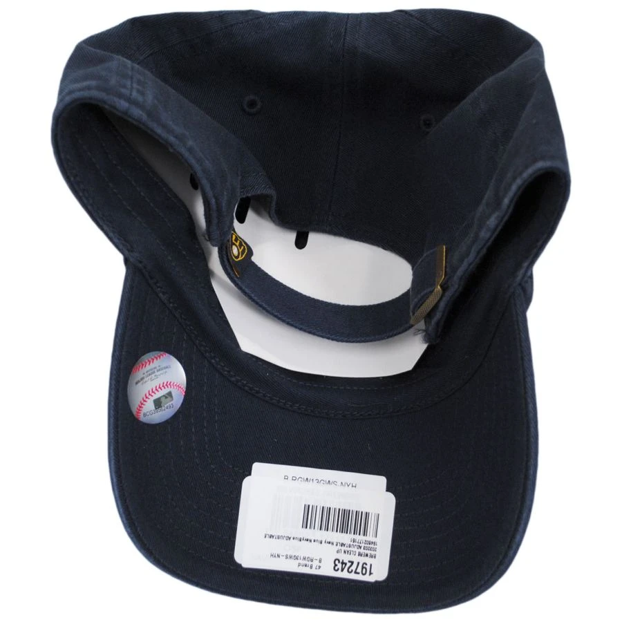 '47 BRAND Milwaukee Brewers MLB Clean Up Strapback Baseball Cap Dad Hat 5 '47 BRAND Milwaukee Brewers MLB Clean Up Strapback Baseball Cap Dad Hat - Image 3