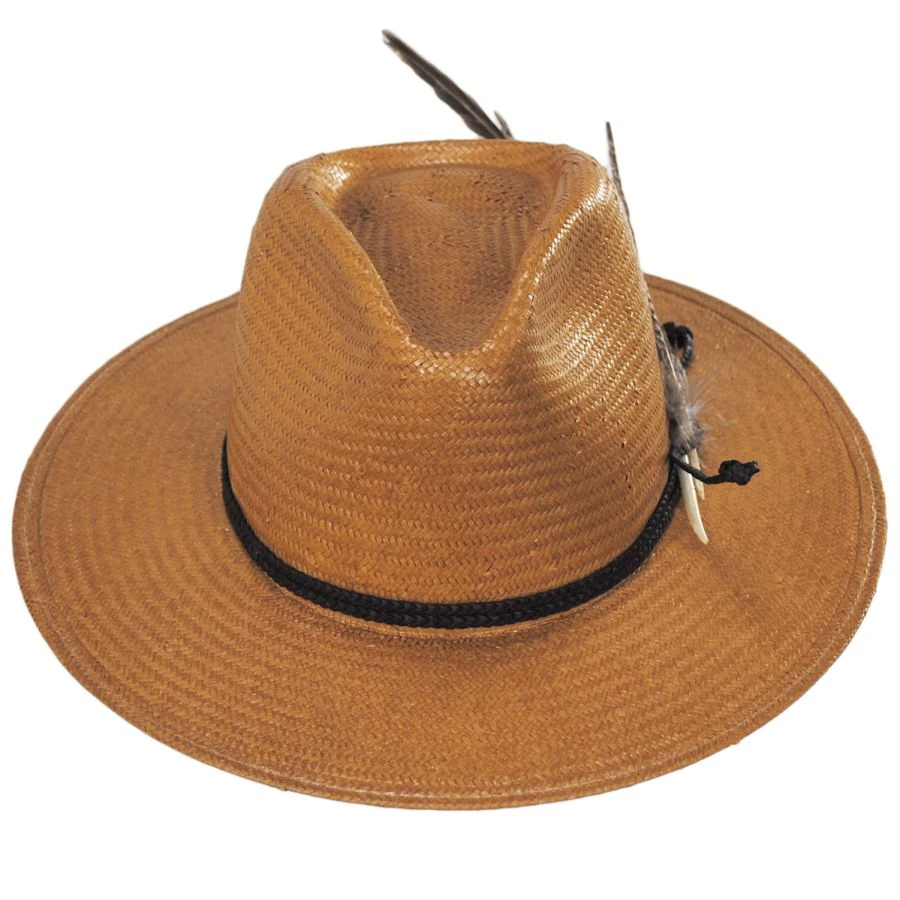 Stetson Juno Shantung Straw Fedora Hat 3 Stetson Juno Shantung Straw Fedora Hat