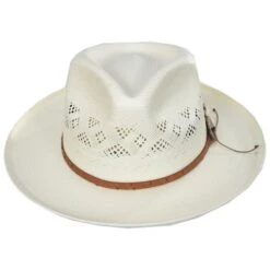 Stetson Andromeda Shantung Straw Fedora Hat