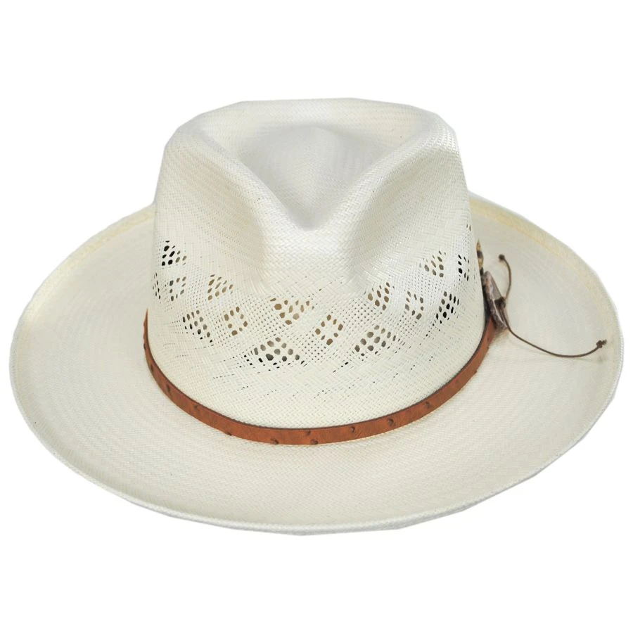 Stetson Andromeda Shantung Straw Fedora Hat 3 Stetson Andromeda Shantung Straw Fedora Hat