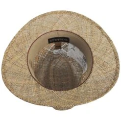 Stetson Creston Seagrass Straw Safari Fedora Hat 7 Stetson Creston Seagrass Straw Safari Fedora Hat -Fashion Hat Discount Store 438293