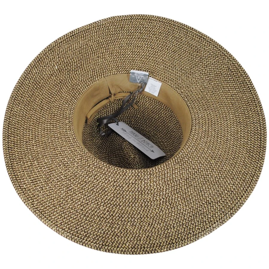 Harper Braided Toyo Straw Fedora Hat - Gold 5 Harper Braided Toyo Straw Fedora Hat - Gold - Image 3