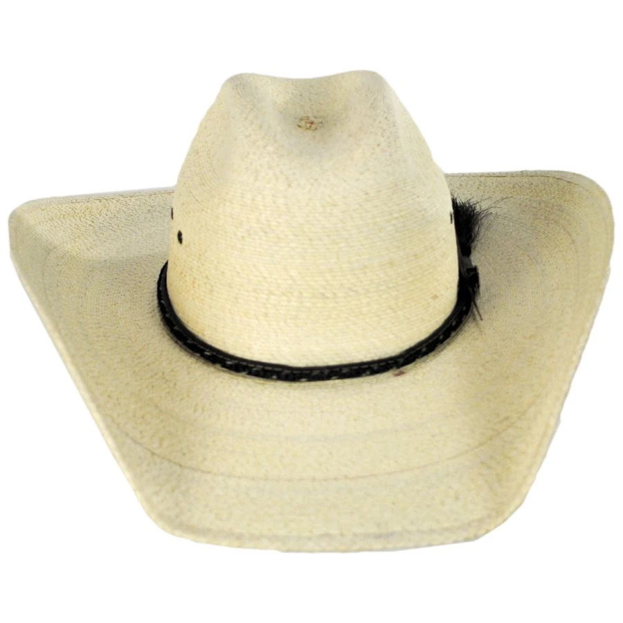 Bent Rail Buckhorn Palm Straw Cattlemen Western Hat 3 Bent Rail Buckhorn Palm Straw Cattlemen Western Hat