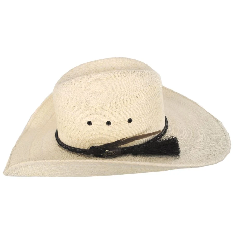 Bent Rail Buckhorn Palm Straw Cattlemen Western Hat 4 Bent Rail Buckhorn Palm Straw Cattlemen Western Hat - Image 2