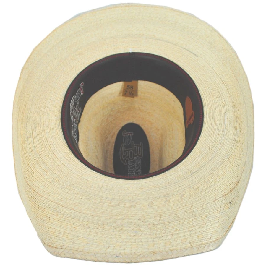 Bent Rail Buckhorn Palm Straw Cattlemen Western Hat 5 Bent Rail Buckhorn Palm Straw Cattlemen Western Hat - Image 3