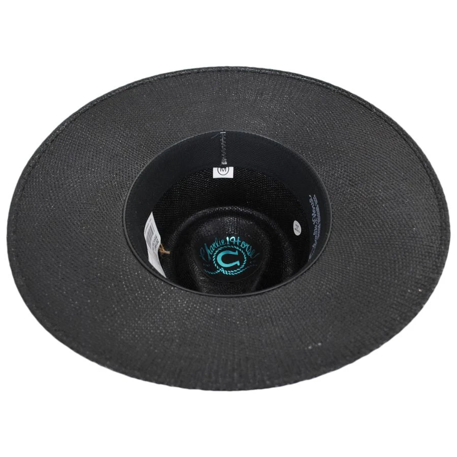 CHARLIE 1 HORSE Midnight Toker Shantung Straw Wide Brim Fedora Hat 5 CHARLIE 1 HORSE Midnight Toker Shantung Straw Wide Brim Fedora Hat - Image 3