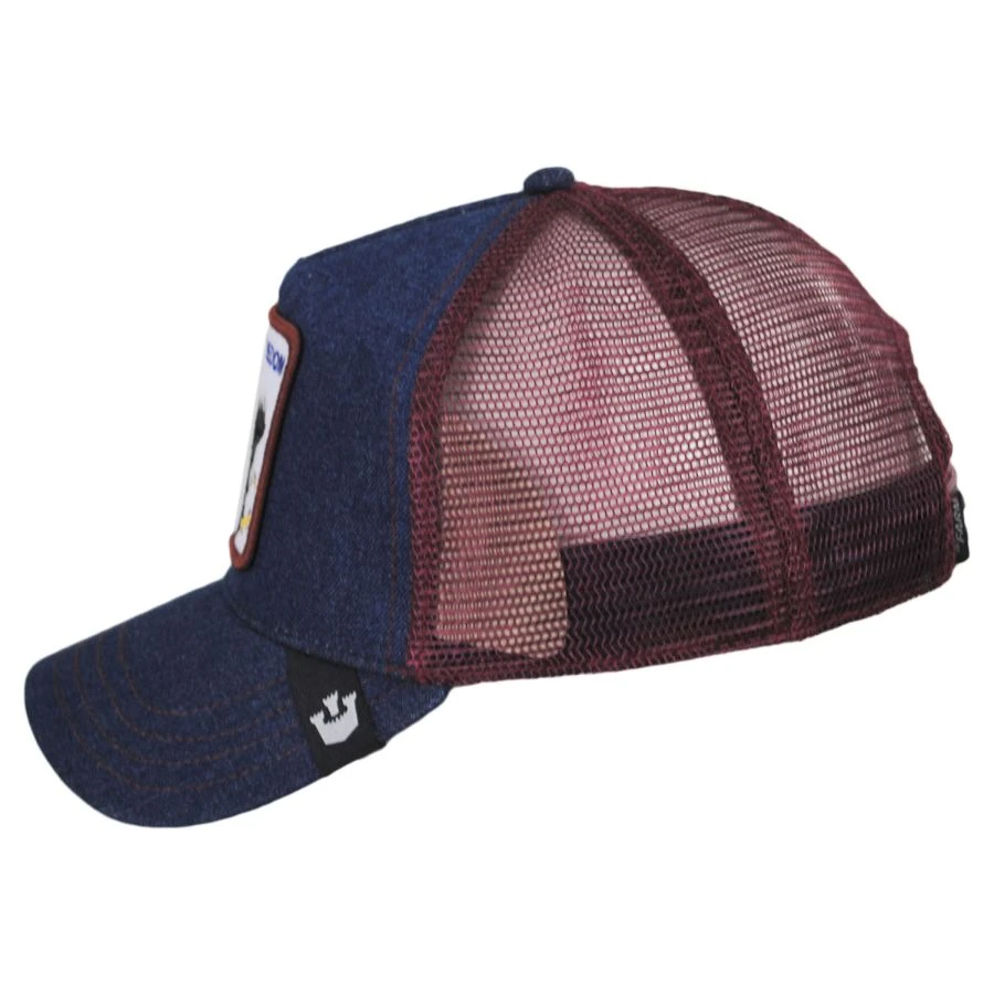 Goorin Bros Freedom Mesh Trucker Snapback Baseball Cap - Dark Denim 4 Goorin Bros Freedom Mesh Trucker Snapback Baseball Cap - Dark Denim - Image 2