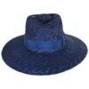 Joanna Wheat Straw Fedora Hat - Blue 1 Joanna Wheat Straw Fedora Hat - Blue -Fashion Hat Discount Store 443280