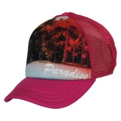 Paradise Foam Mesh Snapback Trucker Cap -Fashion Hat Discount Store 443714
