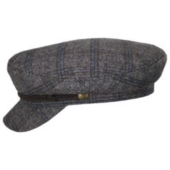 Tweed Fiddler's Cap - Brown/Navy -Fashion Hat Discount Store 443943