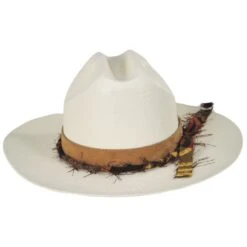 Vintage Couture Heart Bangora Straw Western Hat