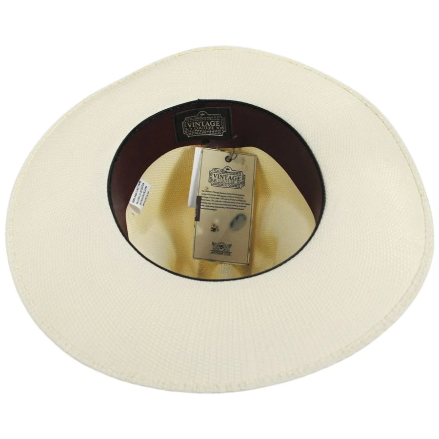 Vintage Couture Heart Bangora Straw Western Hat 5 Vintage Couture Heart Bangora Straw Western Hat - Image 3