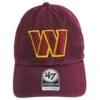 '47 BRAND Washington Commanders NFL Clean Up Strapback Baseball Cap Dad Hat 2 '47 BRAND Washington Commanders NFL Clean Up Strapback Baseball Cap Dad Hat -Fashion Hat Discount Store 444641