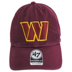 '47 BRAND Washington Commanders NFL Clean Up Strapback Baseball Cap Dad Hat