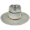 Vintage Couture Flush Bangora Shantung Straw Fedora Hat