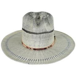 Vintage Couture Flush Bangora Shantung Straw Fedora Hat