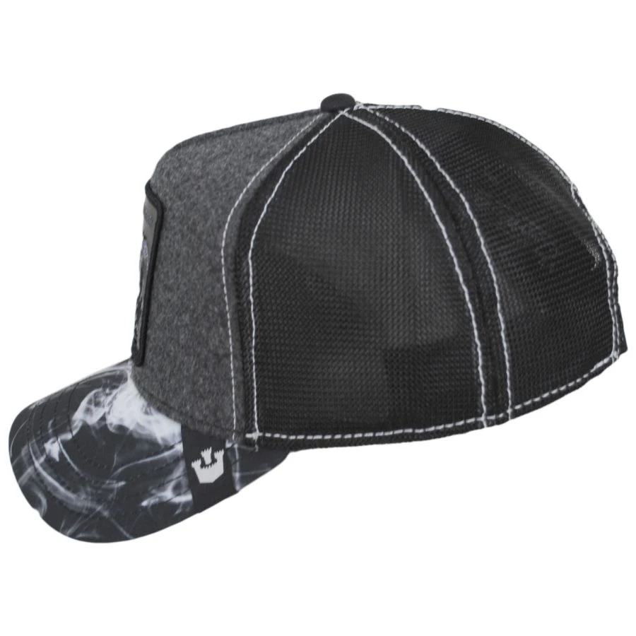 Goorin Bros Maltese Rooster Wool Noir Trucker Snapback Ball Cap 4 Goorin Bros Maltese Rooster Wool Noir Trucker Snapback Ball Cap - Image 2