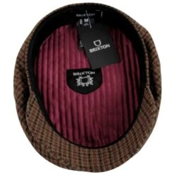 Tweed Plaid Fiddler's Cap - Caramel -Fashion Hat Discount Store 448812