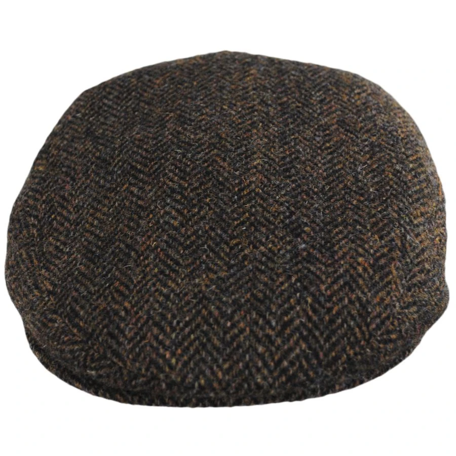 Herringbone Harris Tweed Wool Ivy Cap 3 Herringbone Harris Tweed Wool Ivy Cap