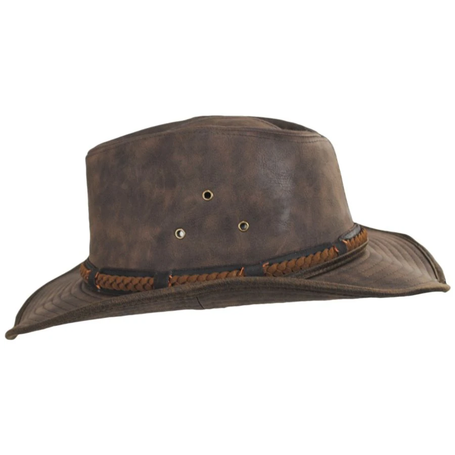 Buster Vegan Leather Outback Hat 4 Buster Vegan Leather Outback Hat - Image 2