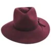 Joanna Packable Wool Felt Fedora Hat - Wine