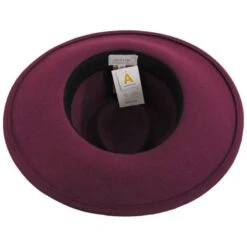Joanna Packable Wool Felt Fedora Hat - Wine -Fashion Hat Discount Store 455952