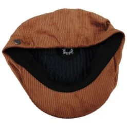 Brood Cotton Wide Wale Corduroy Newsboy Cap - Caramel -Fashion Hat Discount Store 458118