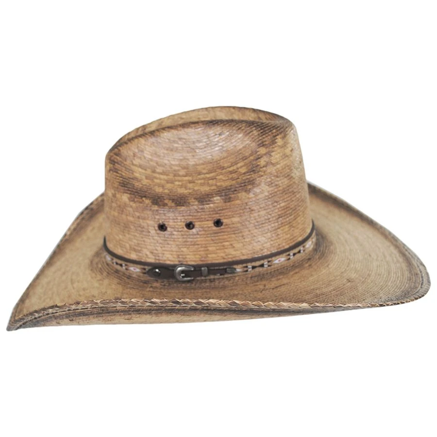 Bent Rail Trail Palm Straw Gus Western Hat 4 Bent Rail Trail Palm Straw Gus Western Hat - Image 2