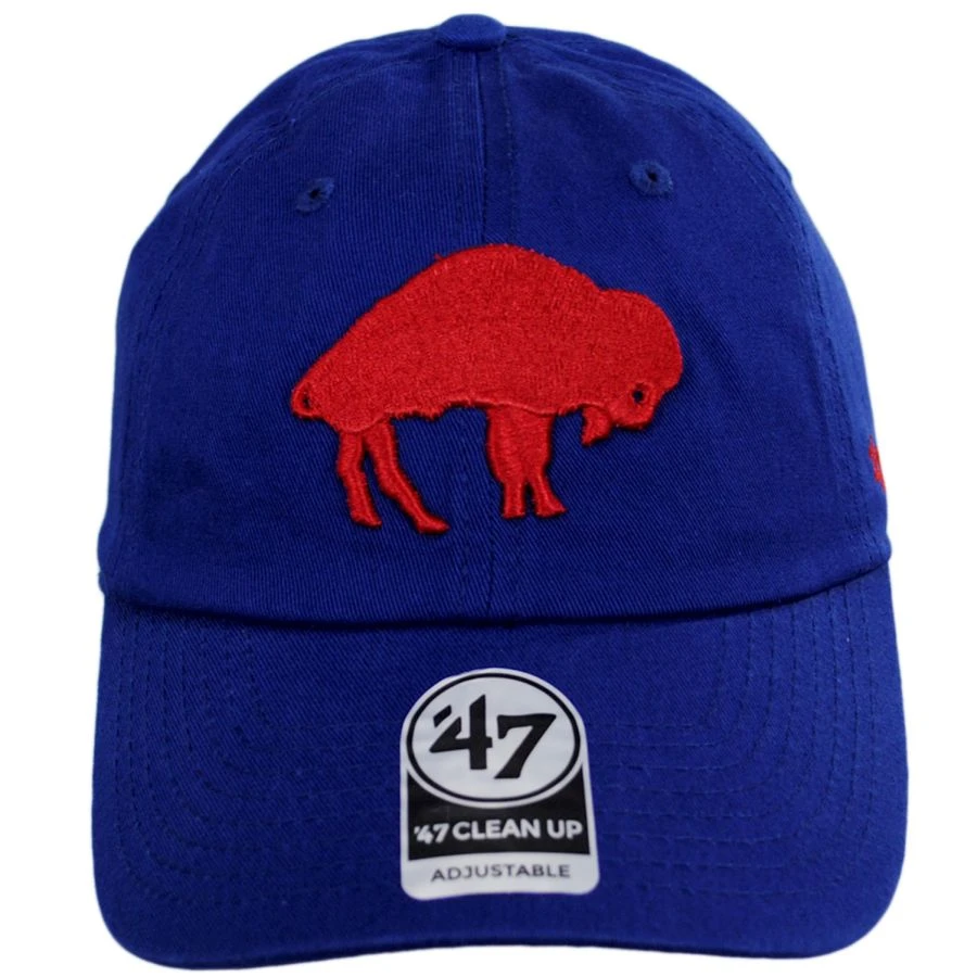 '47 BRAND Buffalo Bills NFL Clean Up Strapback Baseball Cap Dad Hat 3 '47 BRAND Buffalo Bills NFL Clean Up Strapback Baseball Cap Dad Hat