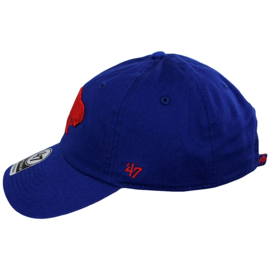 '47 BRAND Buffalo Bills NFL Clean Up Strapback Baseball Cap Dad Hat 4 '47 BRAND Buffalo Bills NFL Clean Up Strapback Baseball Cap Dad Hat - Image 2