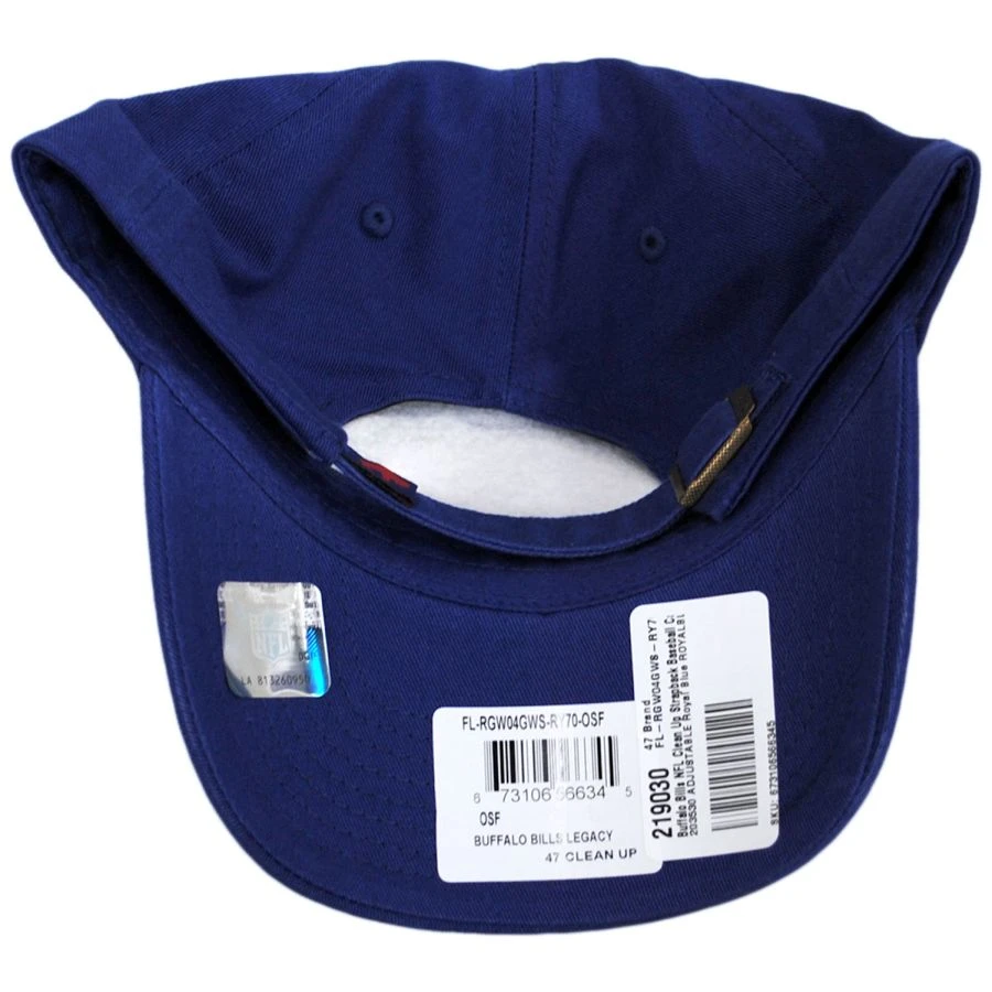 '47 BRAND Buffalo Bills NFL Clean Up Strapback Baseball Cap Dad Hat 5 '47 BRAND Buffalo Bills NFL Clean Up Strapback Baseball Cap Dad Hat - Image 3