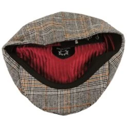 Brood Houndstooth Plaid Wool Blend Newsboy Cap -Fashion Hat Discount Store 460929
