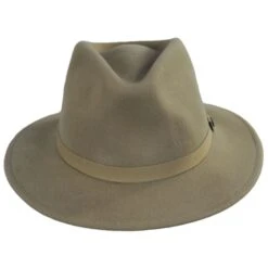 Messer Packable Wool Felt Fedora Hat - Sand