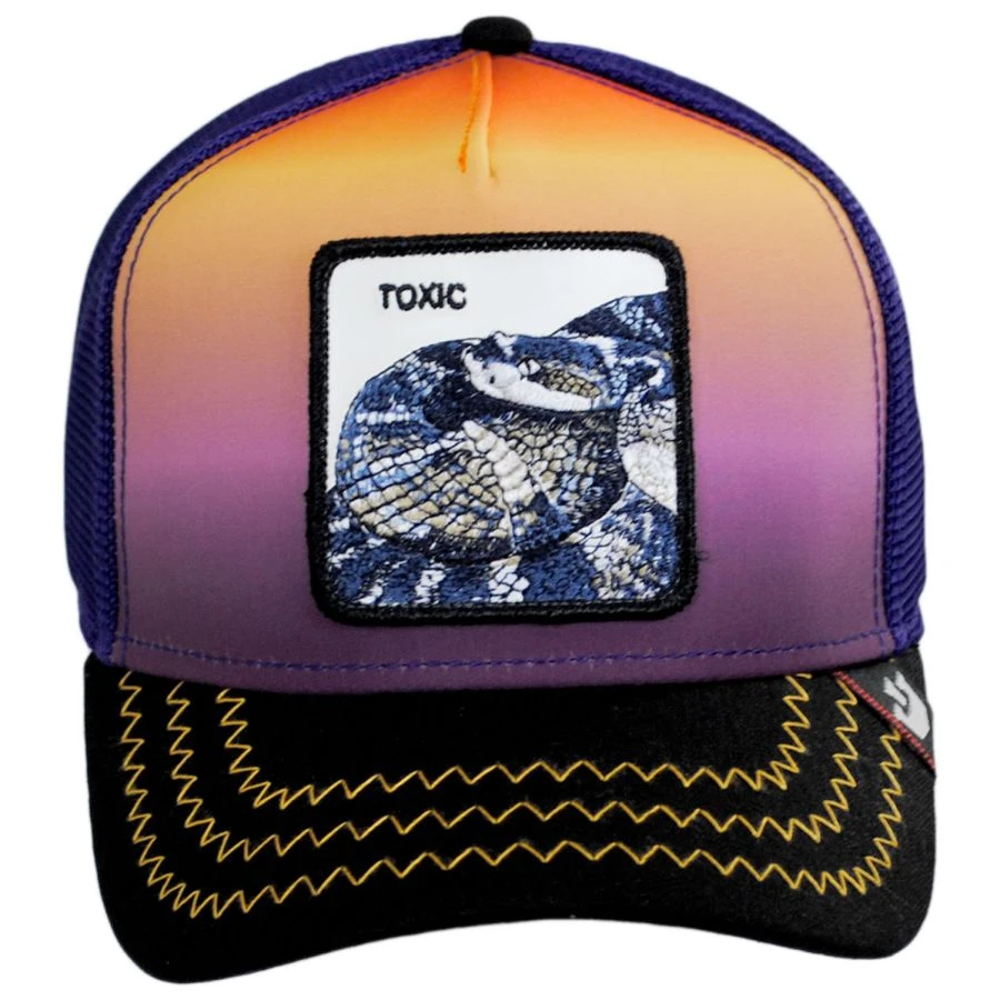 Goorin Bros Toxic Rattlesnake Mesh Trucker Snapback Baseball Cap 3 Goorin Bros Toxic Rattlesnake Mesh Trucker Snapback Baseball Cap