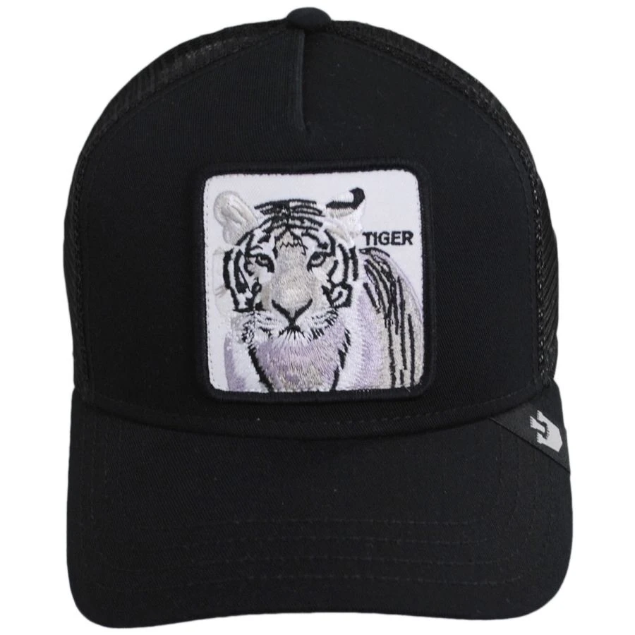 Goorin Bros White Tiger Mesh Trucker Snapback Baseball Cap 3 Goorin Bros White Tiger Mesh Trucker Snapback Baseball Cap