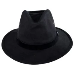 Messer X Adventure Cotton Safari Fedora Hat - Black