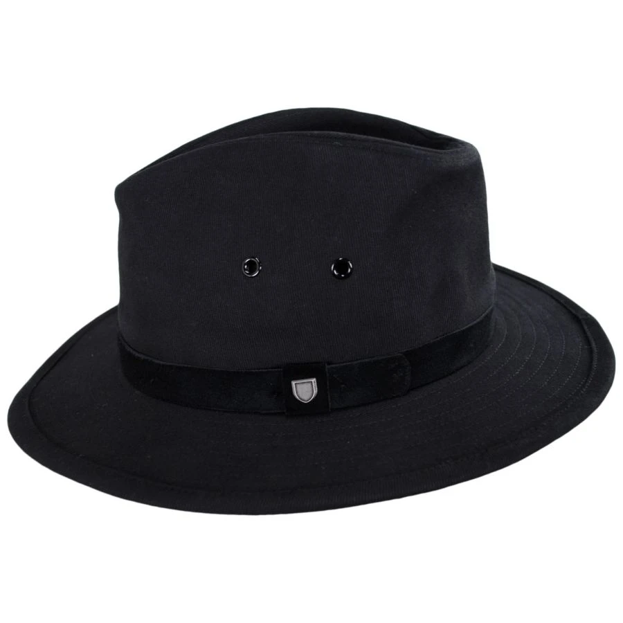 Messer X Adventure Cotton Safari Fedora Hat - Black 4 Messer X Adventure Cotton Safari Fedora Hat - Black - Image 2