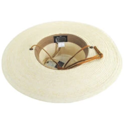 Vintage Couture Canyon Moon Palm Straw Rancher Fedora Hat -Fashion Hat Discount Store 463121