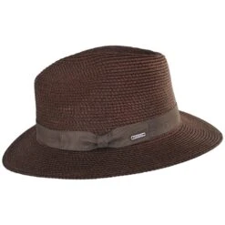 Rio Toyo Straw Safari Fedora Hat -Fashion Hat Discount Store 463595