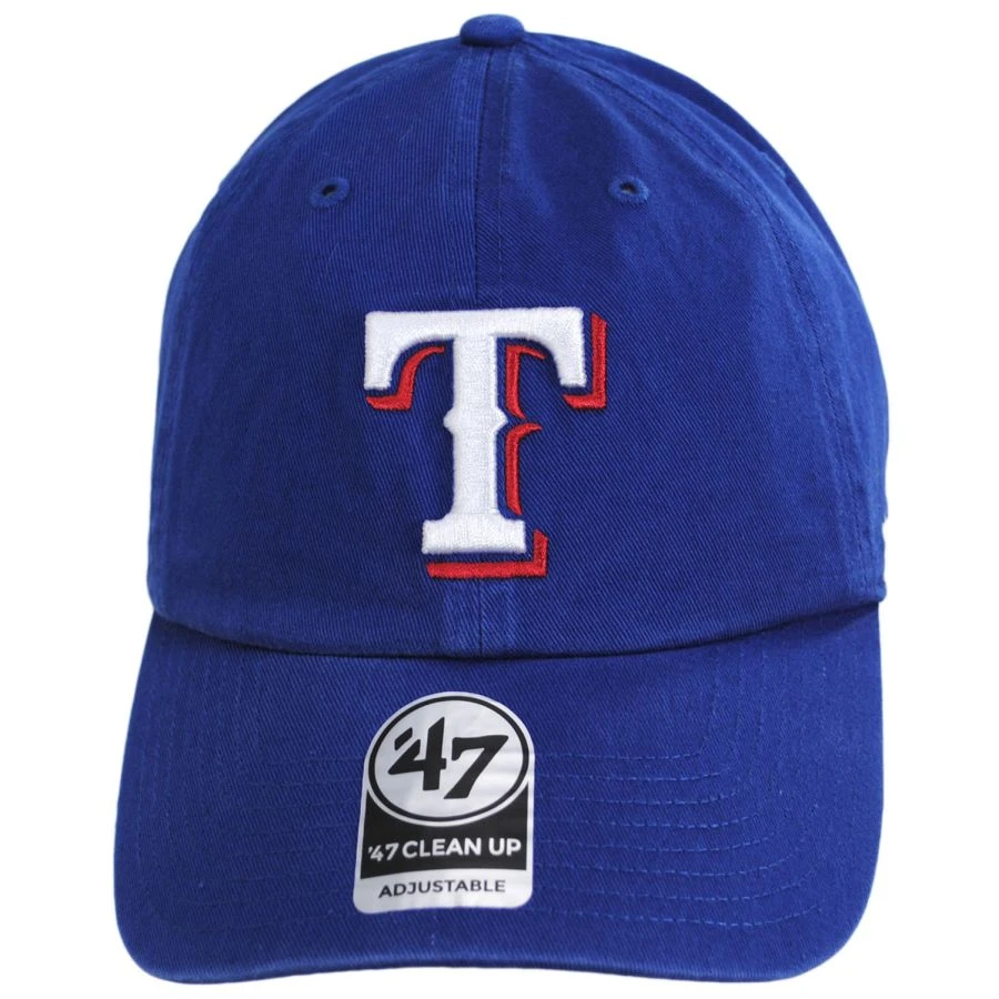 '47 BRAND Texas Rangers MLB Clean Up Strapback Baseball Cap Dad Hat 3 '47 BRAND Texas Rangers MLB Clean Up Strapback Baseball Cap Dad Hat