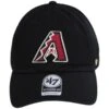 '47 BRAND Arizona Diamondbacks MLB Clean Up Strapback Baseball Cap Dad Hat -Fashion Hat Discount Store 466551