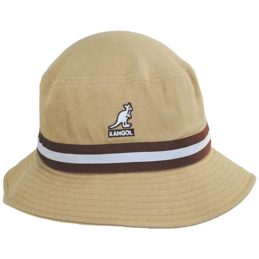 Kangol Stripe Lahinch Cotton Bucket Hat - Oatmeal 3 Kangol Stripe Lahinch Cotton Bucket Hat - Oatmeal