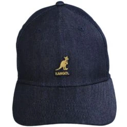Kangol Logo Denim FlexFit Fitted Baseball Cap