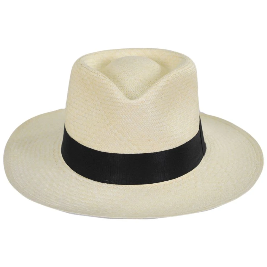 Grade 10 Panama Straw C-Crown Fedora Hat 3 Grade 10 Panama Straw C-Crown Fedora Hat
