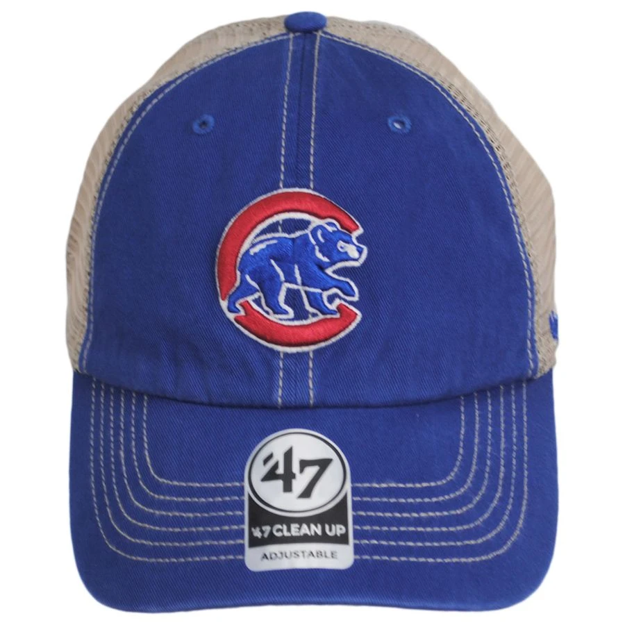'47 BRAND Chicago Cubs Trawler 47 Mesh Clean Up Baseball Cap 3 '47 BRAND Chicago Cubs Trawler 47 Mesh Clean Up Baseball Cap