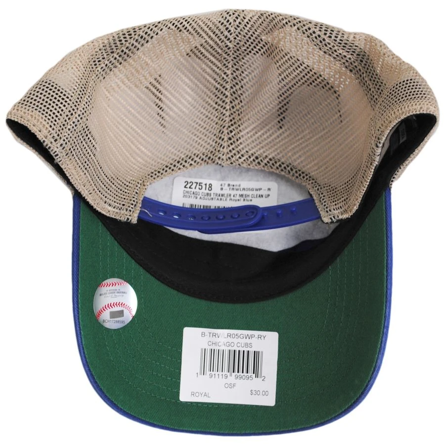 '47 BRAND Chicago Cubs Trawler 47 Mesh Clean Up Baseball Cap 5 '47 BRAND Chicago Cubs Trawler 47 Mesh Clean Up Baseball Cap - Image 3